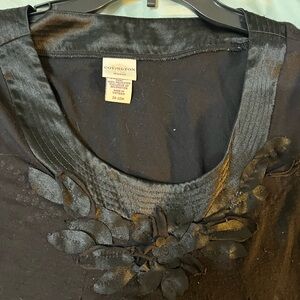 Covington Black Floral Embellished Top